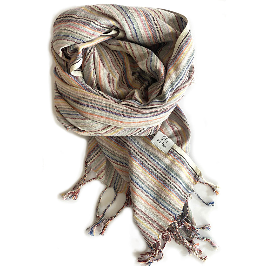 Fouta rayée Casablanca beige