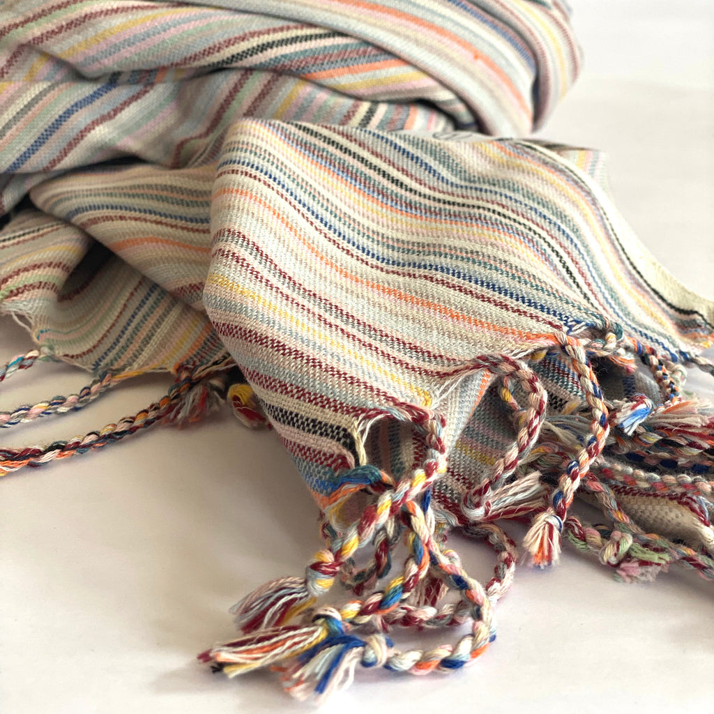 Fouta rayée Casablanca beige