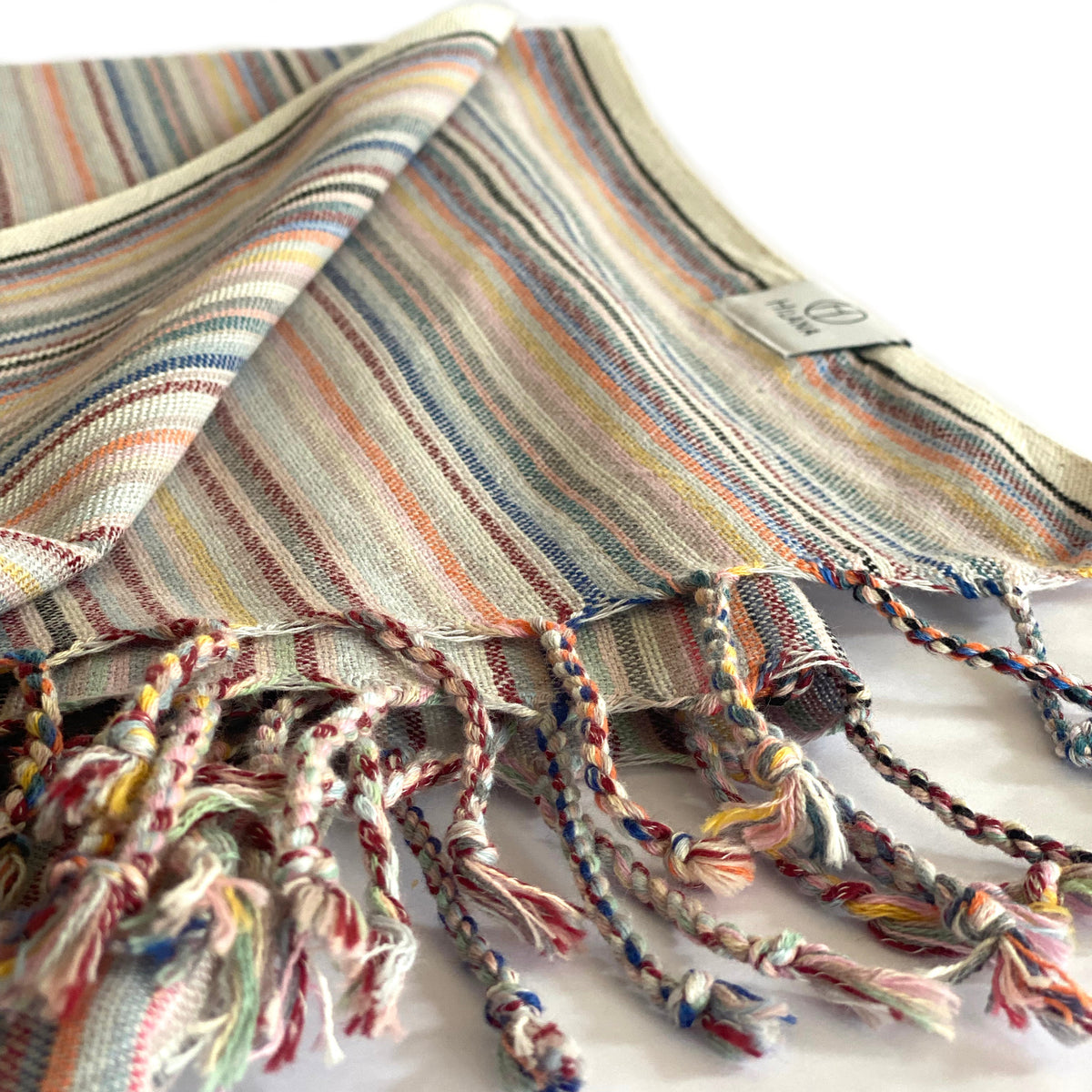 Fouta rayée Casablanca beige