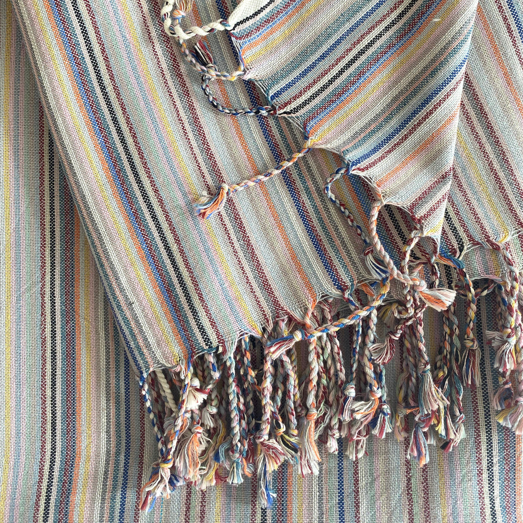 Fouta rayée Casablanca beige