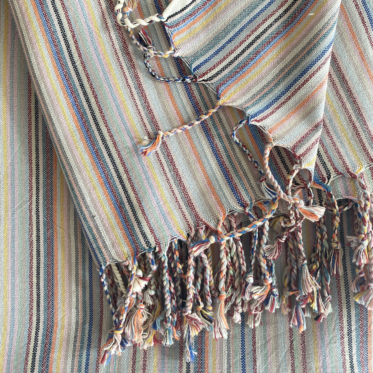 Fouta rayée Casablanca beige