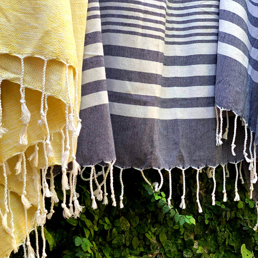 Plaid Fethiye bleu