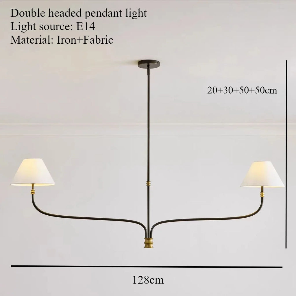 Suspension lustre ligne ferme