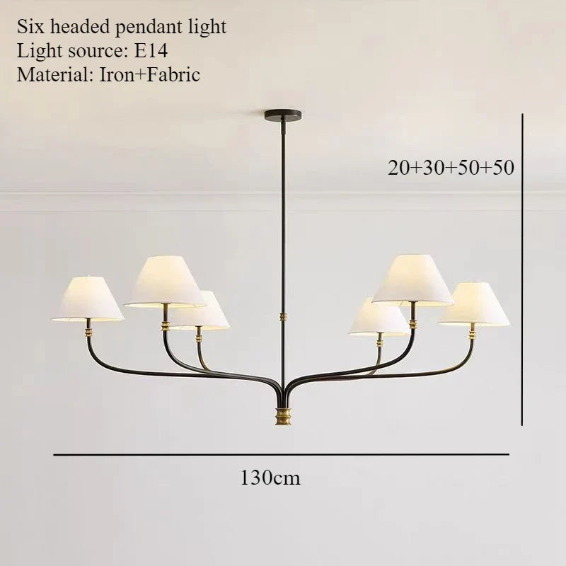 Suspension lustre ligne ferme
