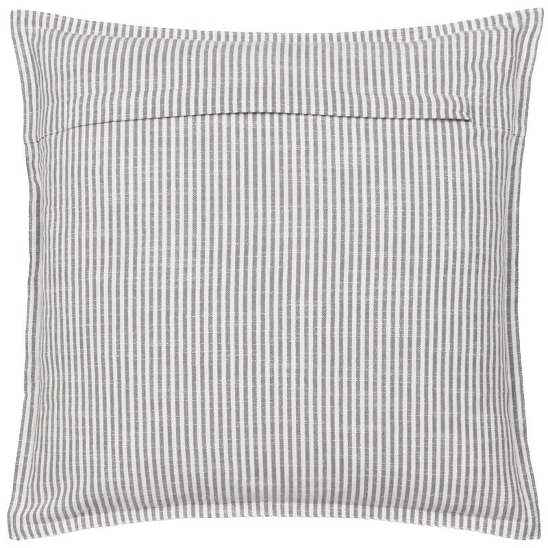 Housse de coussin coton rayé ciel