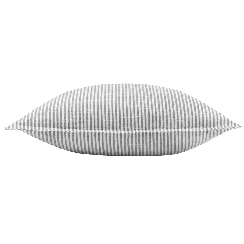 Housse de coussin coton rayé ciel